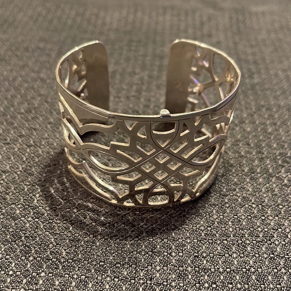 Brighton- Christo wide cuff bracelet set with red/dark gray leather insert. - Picture 10 of 10